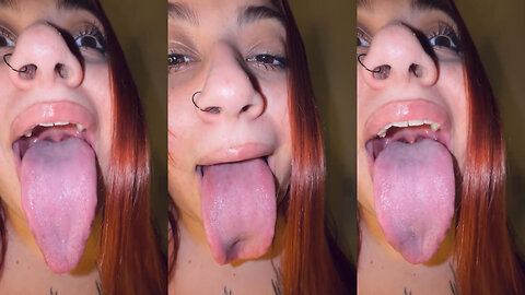 HOT GIRL SHOWING HER TONGUE ASMR LICKING