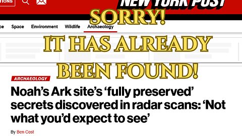 Noah's Ark Found By "Andrew Jones"? NOPE!