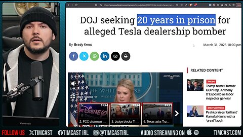 Leftist Faces 20 YEARS For Firebombing Tesla, Man DRAWS On Leftist Who ATTACKED His Tesla