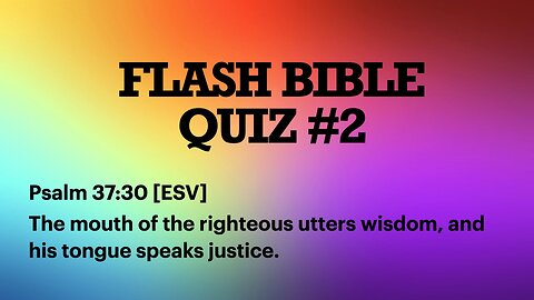 Flash Bible Quiz #2