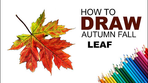 How To Draw a Autumn Using Coloured Pencils.