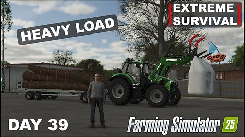 EXTREME SURVIVAL | First Wood Delivery to Carpentry & Silage Bales Made! | FS25 - DAY 39