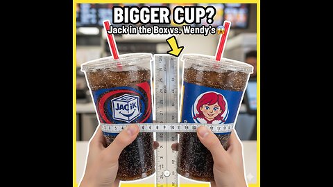 Wendy's vs. Jack in the Box: WHO Has the BIGGER Large Drink? 🤯 #elpaso #review #soda #wendys