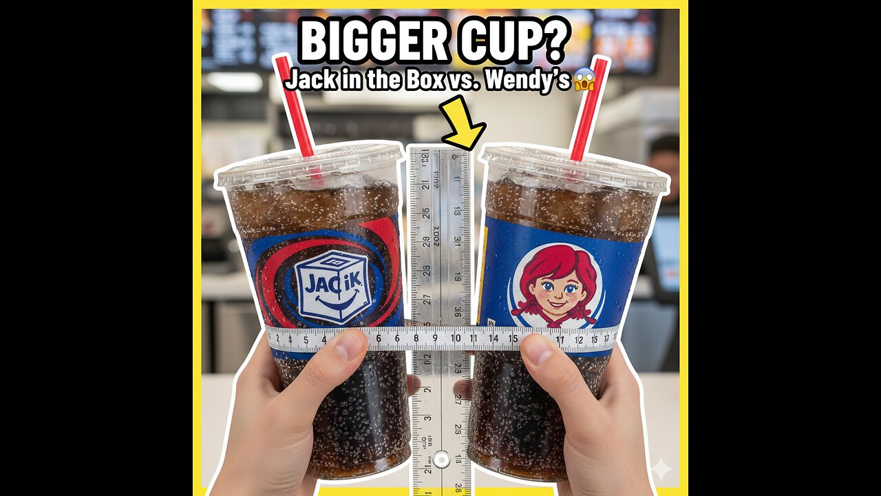 Wendy's vs. Jack in the Box: WHO Has the BIGGER Large Drink? 🤯 #elpaso #review #soda #wendys
