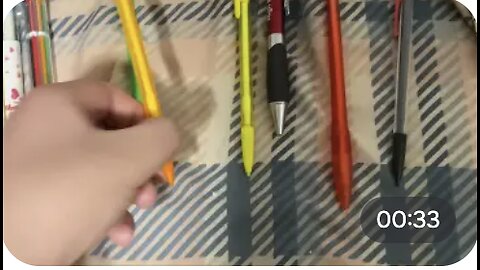 This is all the pencils and pens from yesterday Birthday