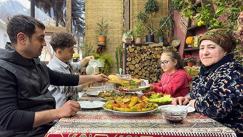 Cooking delicious food by village girl