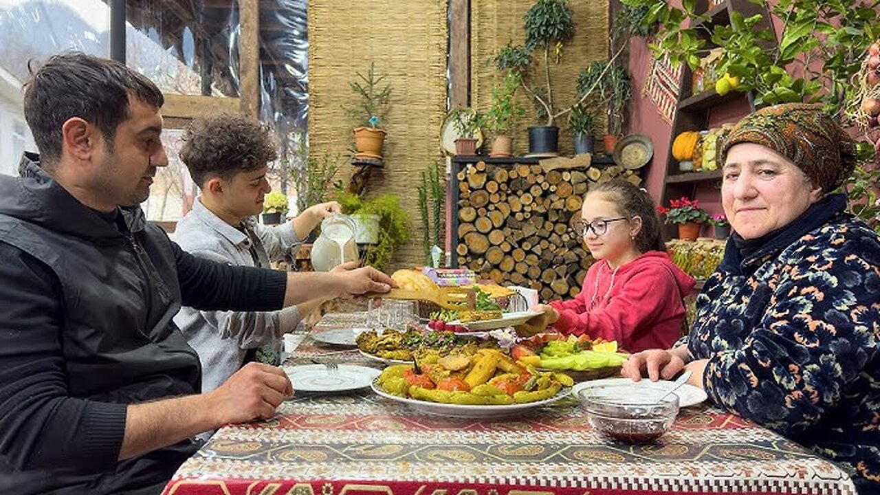 Cooking delicious food by village girl