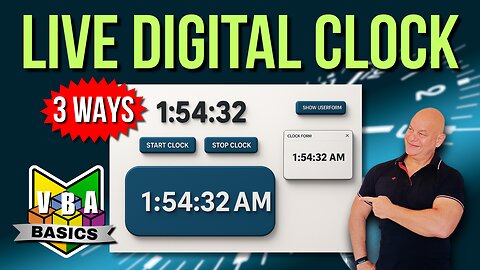3 Easy Ways To Build A Live Digital Clock In Excel (With VBA)