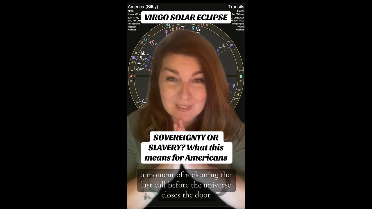 Sovereignty or Slavery? What this #Solar #Eclipse in #Virgo Means for Americans