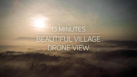 Morning Village Drone View 🌄 | Sunrise Over Misty Mountains & Countryside Beauty