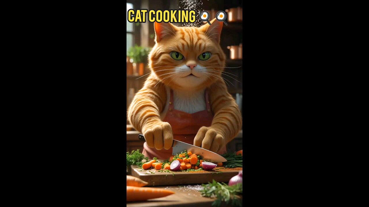 cat cooking 🍳🍳
