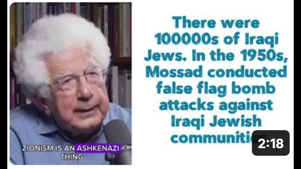 "Mossad Conducted False Flag Bomb Attacks on Hundreds of Thousands of Iraqi Jews in 1950s"