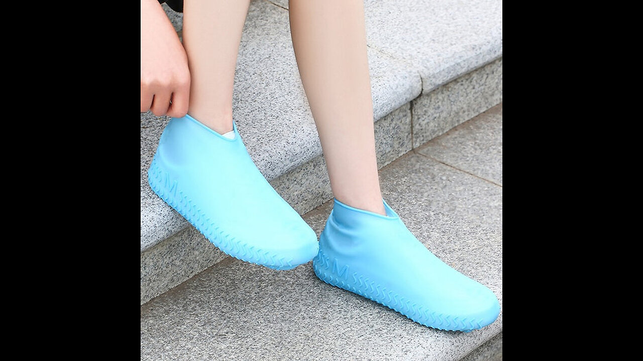 Reusable Waterproof Silicone Shoe Cover, with Non-Slip Sole Pattern, for Men, Women & Kids (1 Pair)