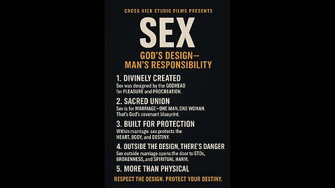 Cross kick Studio Films God purpose for sex poster