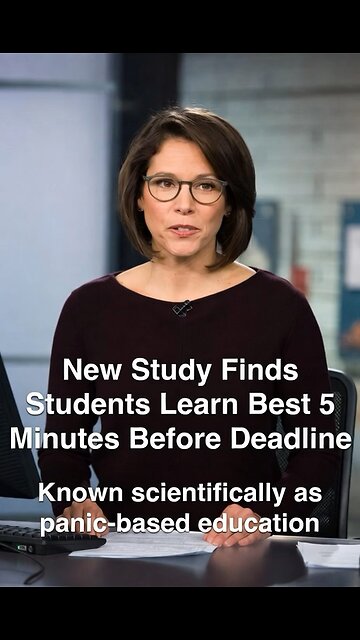 New Study Finds Students Learn Best 5 Minutes Before Deadline