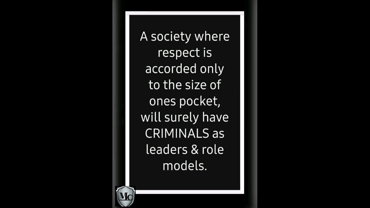 Why are criminals leaders
