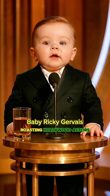 Baby Ricky Gervais’ Golden Globes Political Speech Goes Viral!