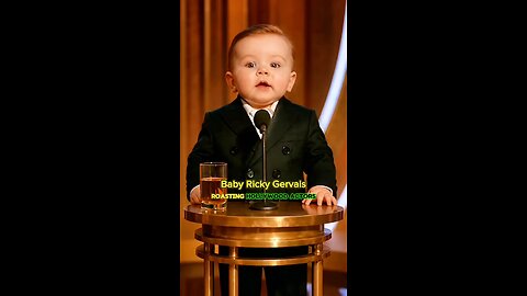 Baby Ricky Gervais’ Golden Globes Political Speech Goes Viral!