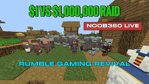 $1 vs $1,000,000 Minecraft raid LIVE #rumbletakeover