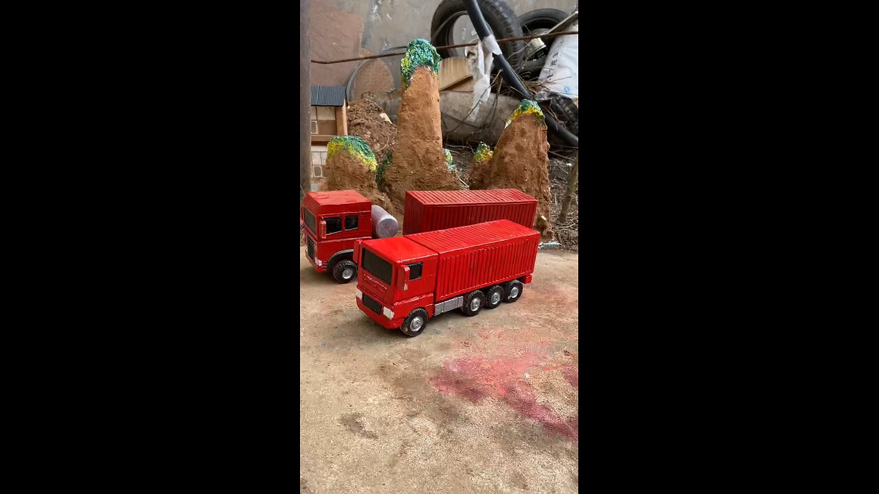 Clay Toy Truck Crashed