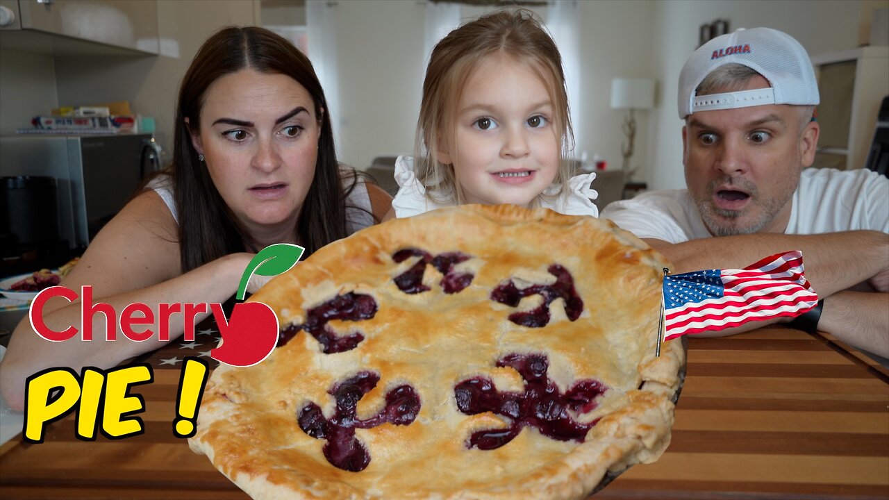Brits Try American Cherry Pie for the first time! [You Put Cherries in a Pie?]