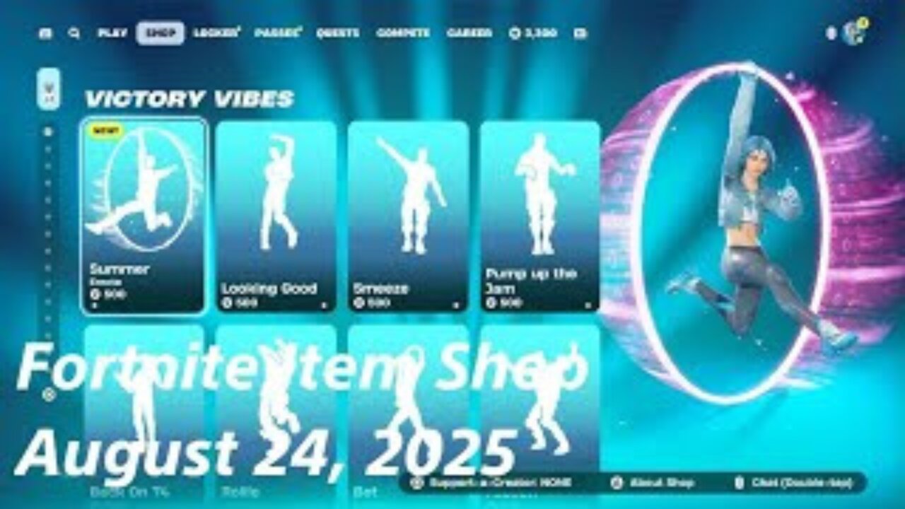 Fortnite Item Shop|August 24, 2025(*New* Summer Emote)
