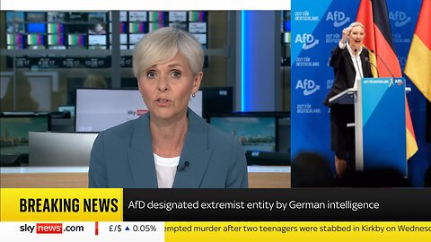 SKY NEWS: AfD party officially declared "Right-Wing-Extremist" by German intelligence