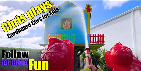 Chris plays a Cardboard Cars for kids