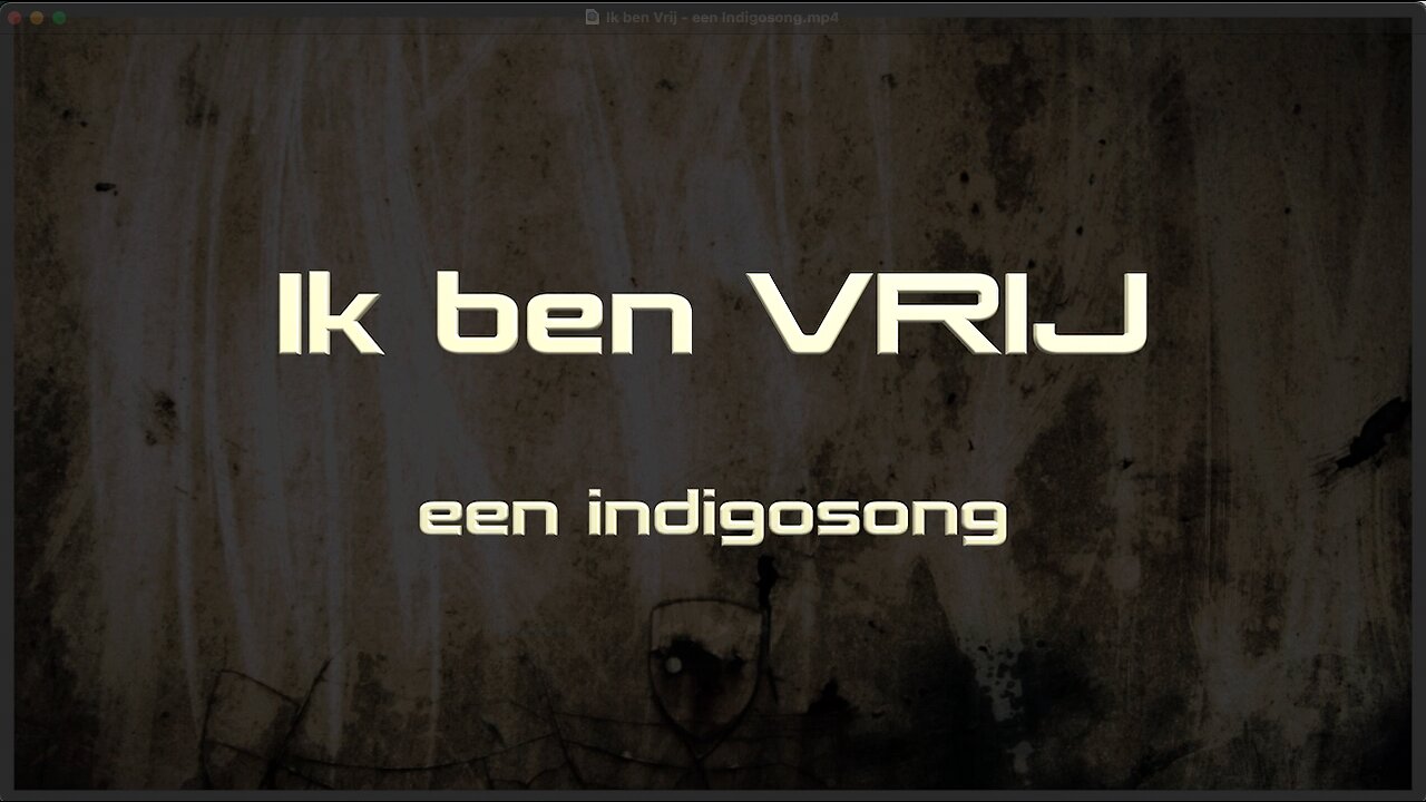 Ik ben VRIJ - een indigosong