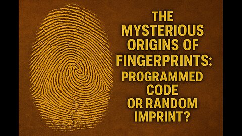 The Mysterious Origins of Fingerprints: Programmed Code or Random Imprint?
