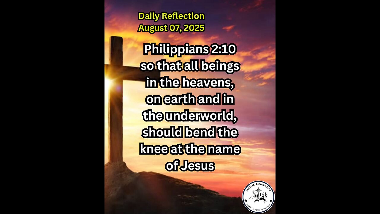 Daily Reflection August 07, 2025 #faith #bible #reflection