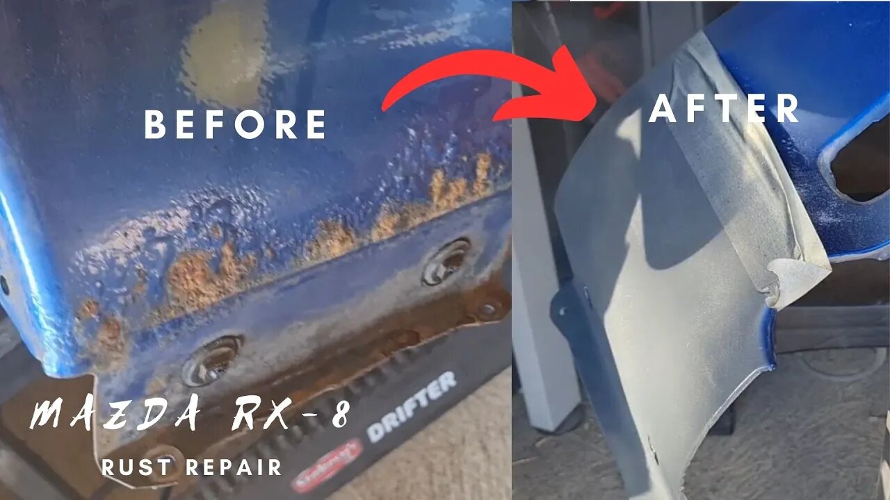 Restoring a rusty Mazda RX-8 - Repairing the fender