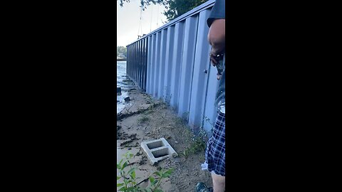 Painting a retaining wall!