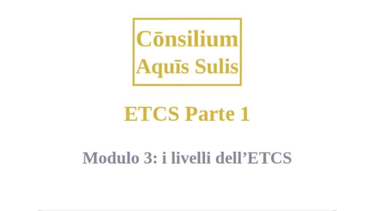 ETCS Part 1 Module 3 (Italiano)