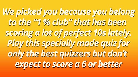 1% Club Trivia Quiz