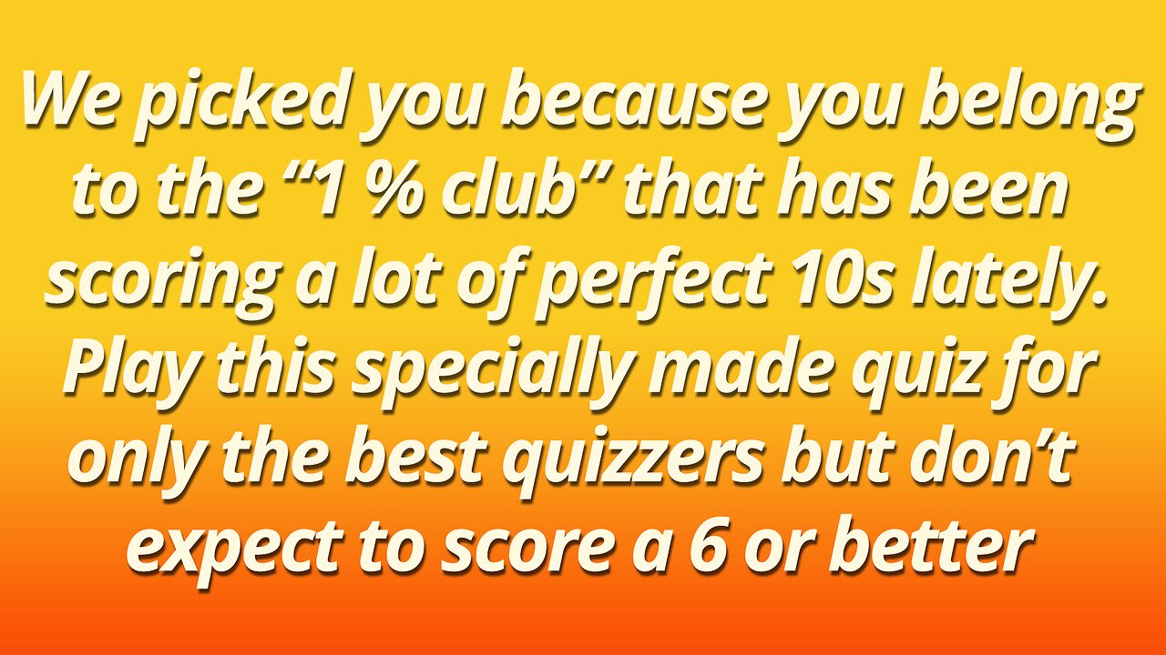 1% Club Trivia Quiz