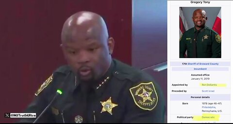 📍Florida, Broward County Sheriff Gregory Tony, Refuses to Assist ICE with Deporting Illegals