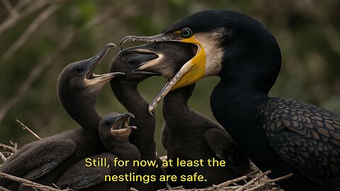 Cormorant Chicks vs. Bald Eagle: A Fight for Survival