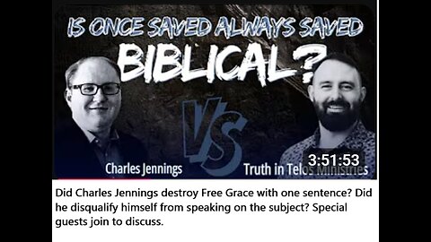 Did A Free Grace Advocate destroy Free Grace with one sentence