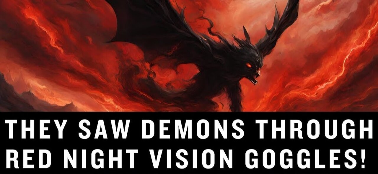 A Demon was Visible Through Night Vision Red Photon Goggles