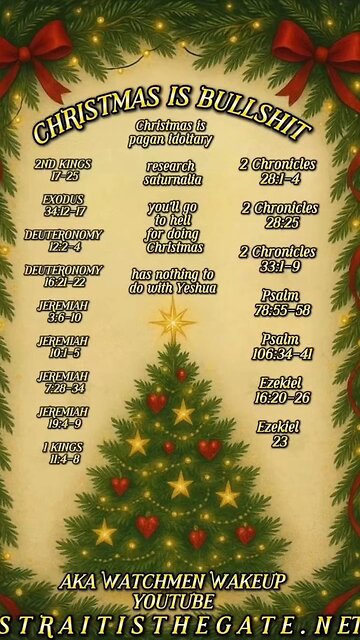 Christmas is the sin that leads to death