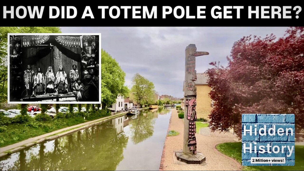 Why is a genuine Native American totem pole next to an English canal?