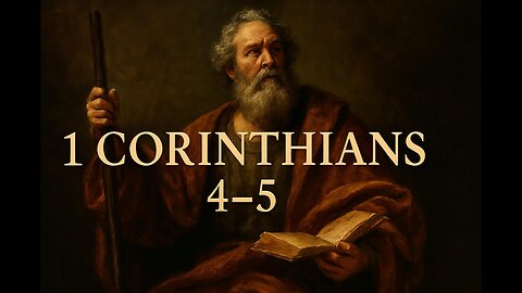1 Corinthians 4 & 5: The Apostle's Wisdom and Judgement