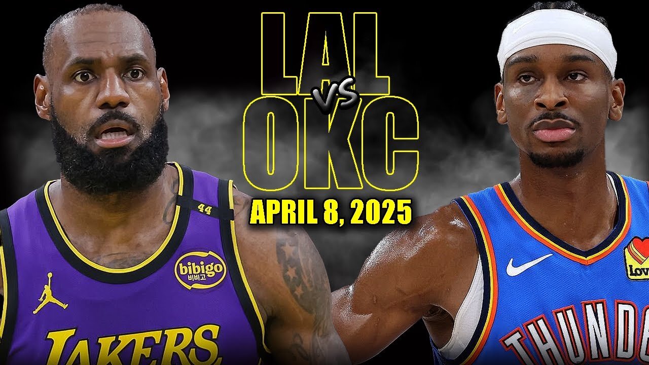 Los Angeles Lakers vs OKC Thunder Full Game Highlights - April 8, 2025 | NBA Regular Season