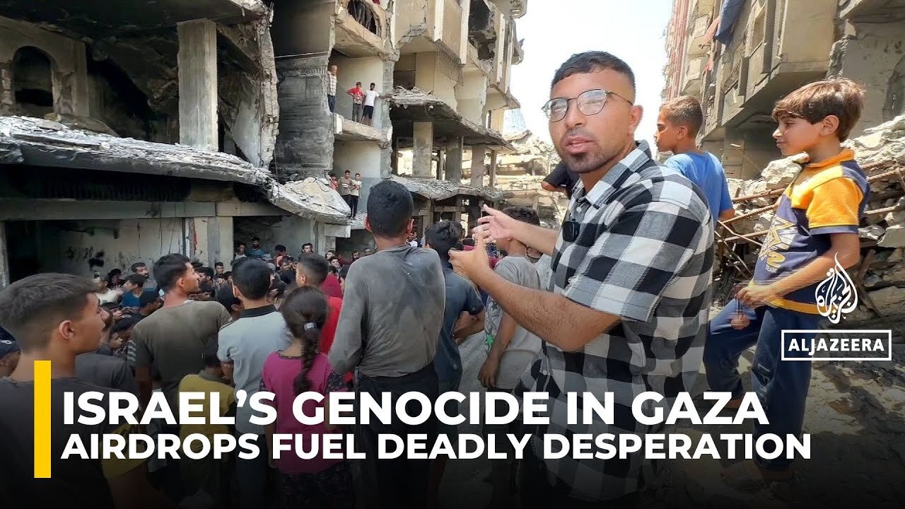 Apocalyptic scenes in Gaza City: Aid airdrops turn deadly, crowds battle to survive amid famine