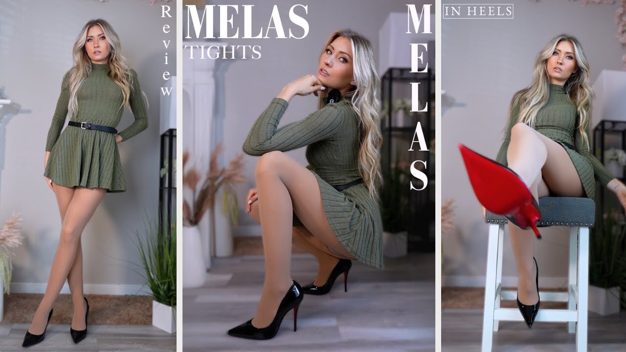 60 Denier Tights! Smooth Like Butter Paired with Red Bottoms | Melas Tight Review and Try On