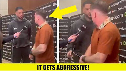 Muslim confronts Robinson.