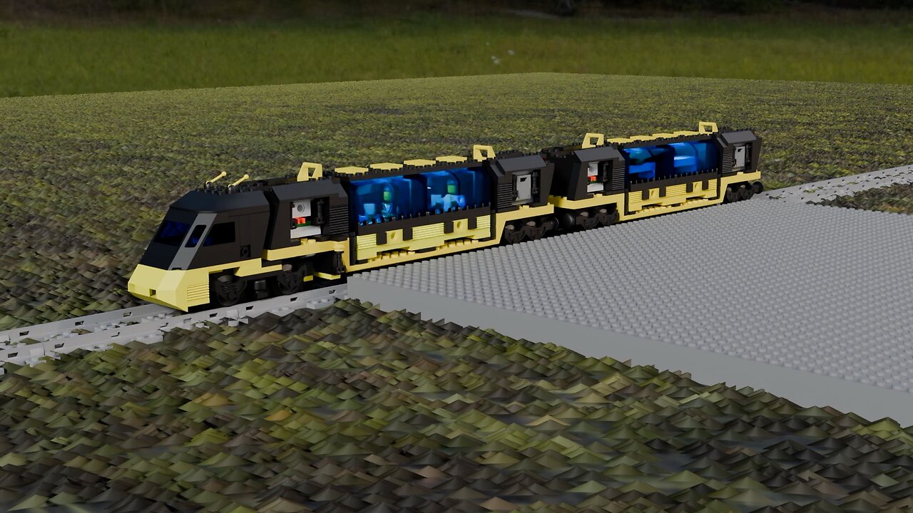 3D Lego Animation - Train Crash Mayhem