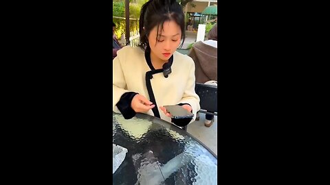 What she did with her phone 📱 😨