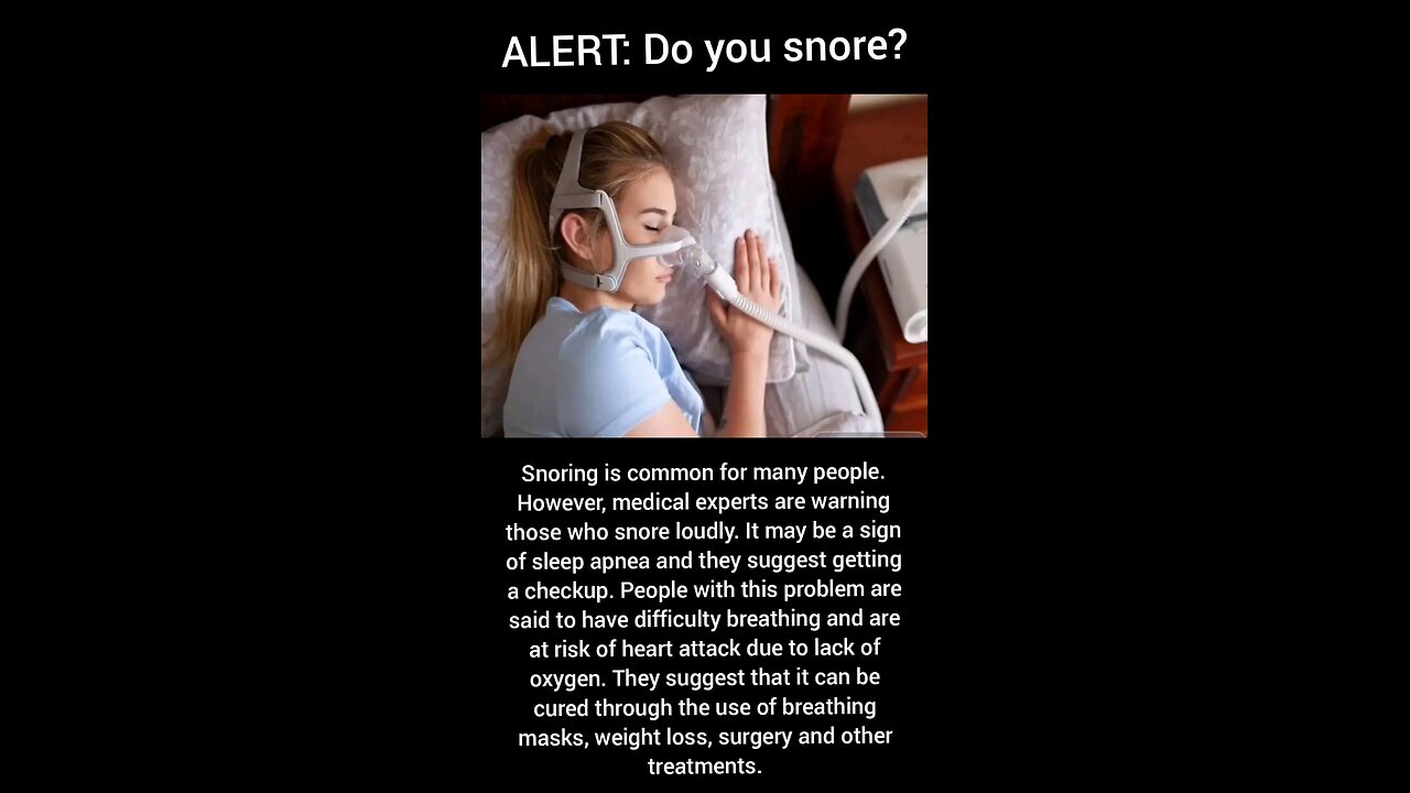 ALERT: Do you snore?